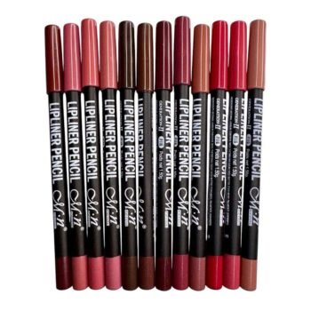 باكت 12 قلم تحديد شفاه + روج ام ان 12 لون