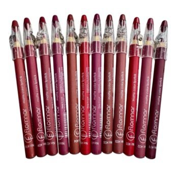 باكت 12 قلم تحديد شفاه + روج فلومار 12 لون