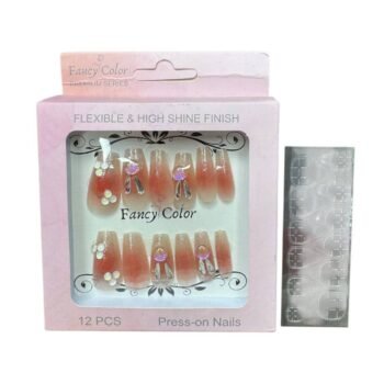 علبه أظافر اكريليك يد 12 قطعة + دابل فيس 010