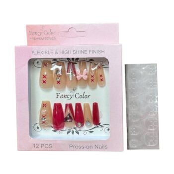 علبه أظافر اكريليك يد 12 قطعة + دابل فيس 06