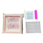 علبه أظافر اكريليك سوارية 12 قطعة + دابل فيس + مبرد + مطهر + عصا 020