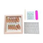 علبه أظافر اكريليك سوارية 12 قطعة + دابل فيس + مبرد + مطهر + عصا 08