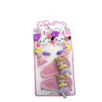 كارت توك أطفالي استك وكلبس 6 قطع بينك