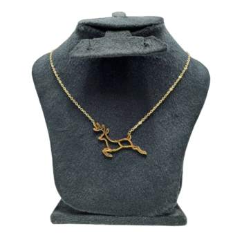 سلسلة غزالة استانلس ذهبي