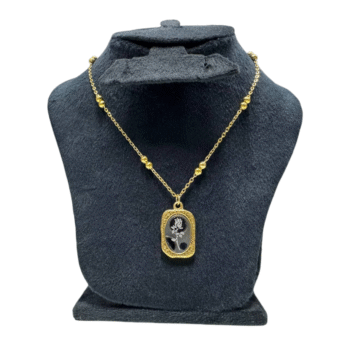 سلسلة زهرة استانلس ذهبي