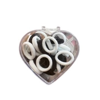 علبه توك استك قلب ابيض واسود