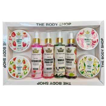 بوكس ذا بادي شوب 8 قطع ( 4 بادي اسبلاش + 4 زبدة جسم )