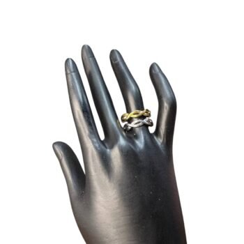 خاتم استانلس بيور ميكس دهبى وفضى