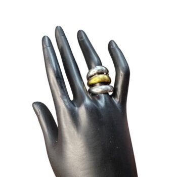 خاتم استانلس بيور ميكس دهبى وفضى