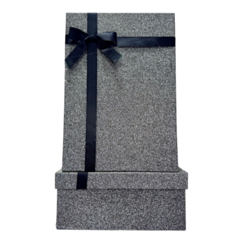 بوكس هدايا فيونكه اسود مستطيل - حجم كبير