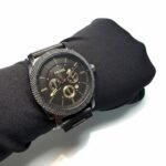 ساعة رجالي معدن + علبة مجانية - كود 028