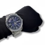 ساعة رجالي معدن + علبة مجانية - كود 034