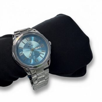 ساعة رجالي معدن + علبة مجانية - كود 035
