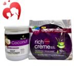 مجموعه عيد الأم - صبغه ريتشي باللون البرغندي + حمام كريم جوز الهند 500جرام