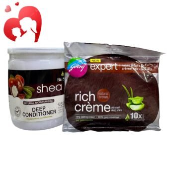 مجموعه عيد الأم - صبغه ريتشي باللون البني + حمام كريم زبدة الشيا 500جرام