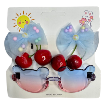 كارت توكه أطفالي فيونكه بكريزة + نضارة - بيبي بلو